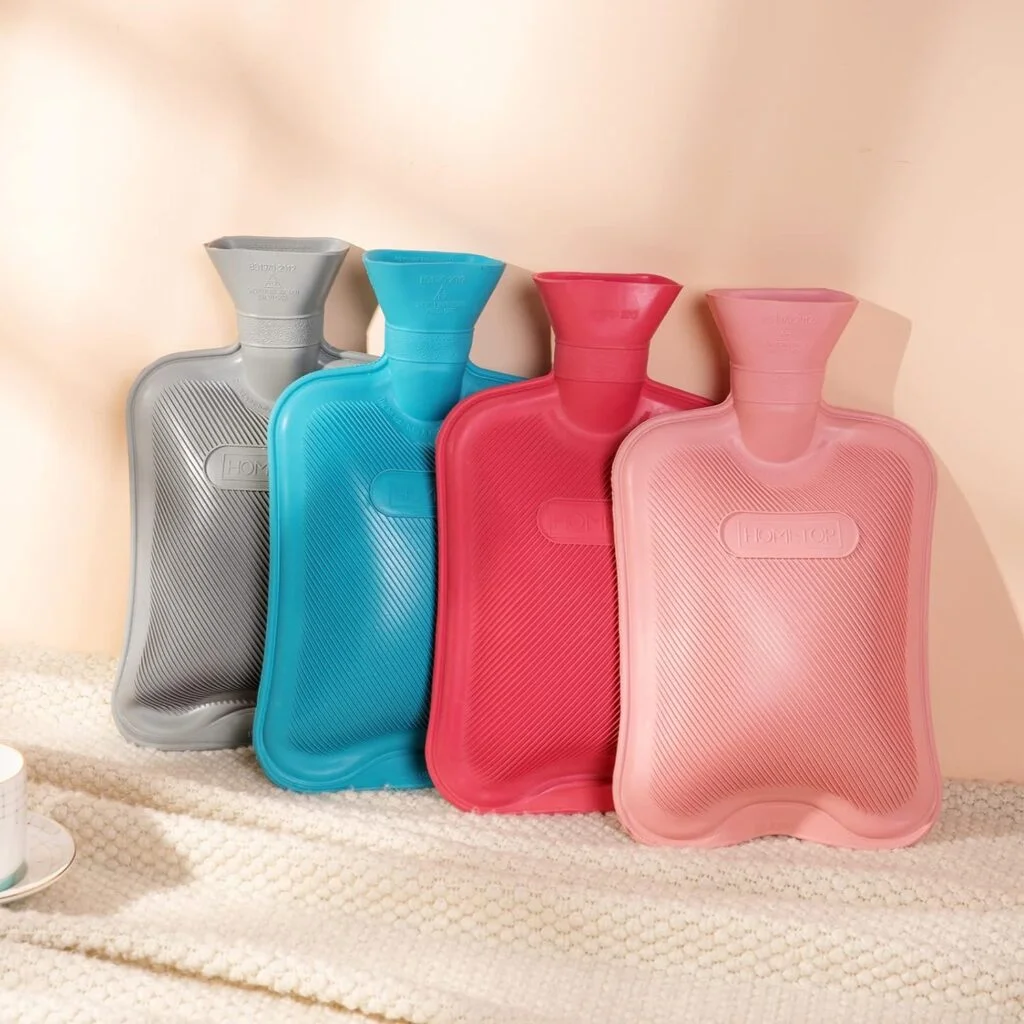 HomeTop Premium Classic Rubber Hot Water Bottle (2 Liters, Red)