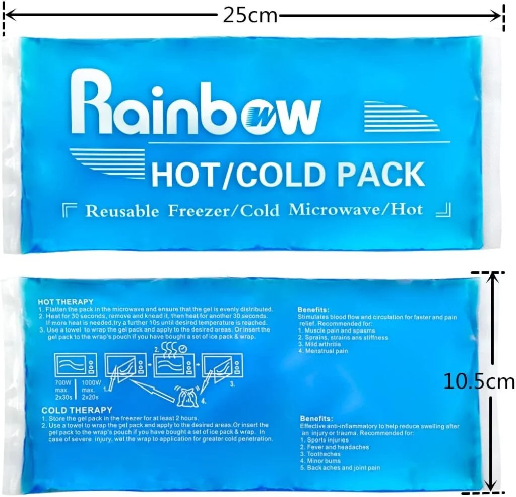 Soft Ice Packs Reusable Gel Pack 2, Hot and Cold Gel Ice Packs for Injuries, Headaches, Joint Pain Relief, Comfort Ice Gel Pack Flexible Therapy on Neck, Ankle, Knee, Leg, Shoulder, Elbow, Wrist, Feet