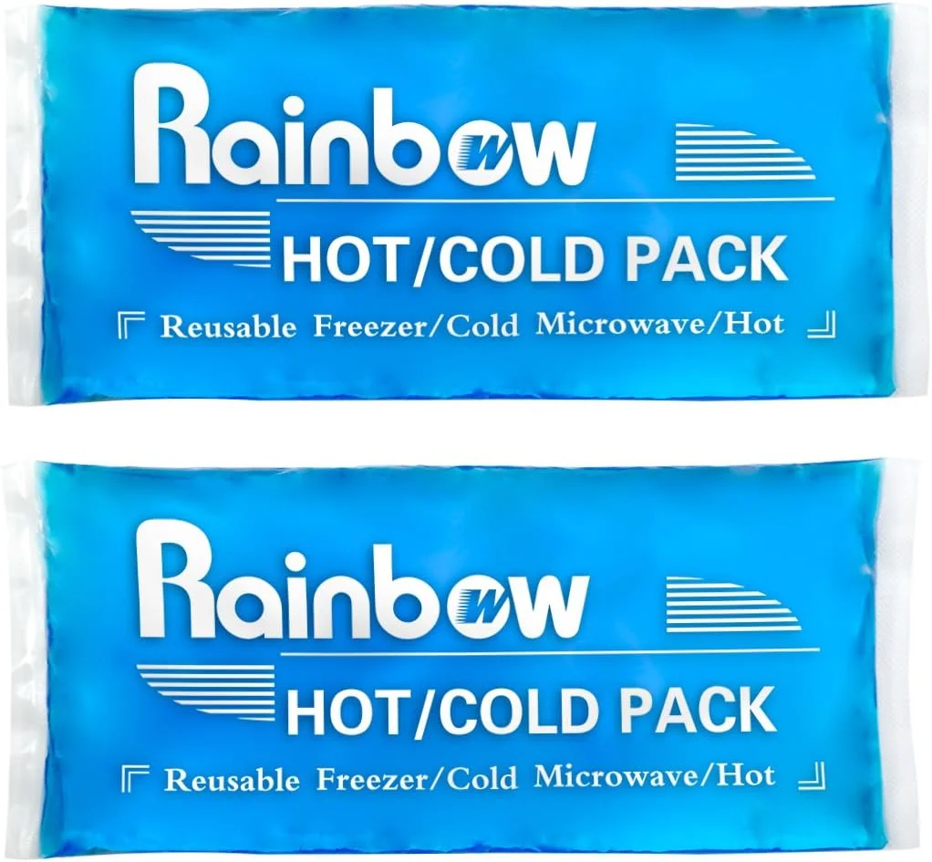 Soft Ice Packs Reusable Gel Pack 2, Hot and Cold Gel Ice Packs for Injuries, Headaches, Joint Pain Relief, Comfort Ice Gel Pack Flexible Therapy on Neck, Ankle, Knee, Leg, Shoulder, Elbow, Wrist, Feet