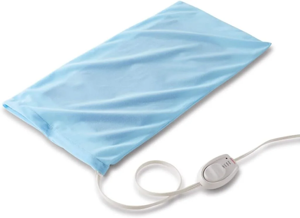Sunbeam XL Heating Pad for Back, Neck, and Shoulder Pain Relief with Sponge for Moist Heating Option, Extra Large 12 x 24, Blue Sunbeam XL Heating Pad for Back, Neck, and Shoulder Pain Relief with Sponge for Moist Heating Option, Extra Large 12 x 24, Blue