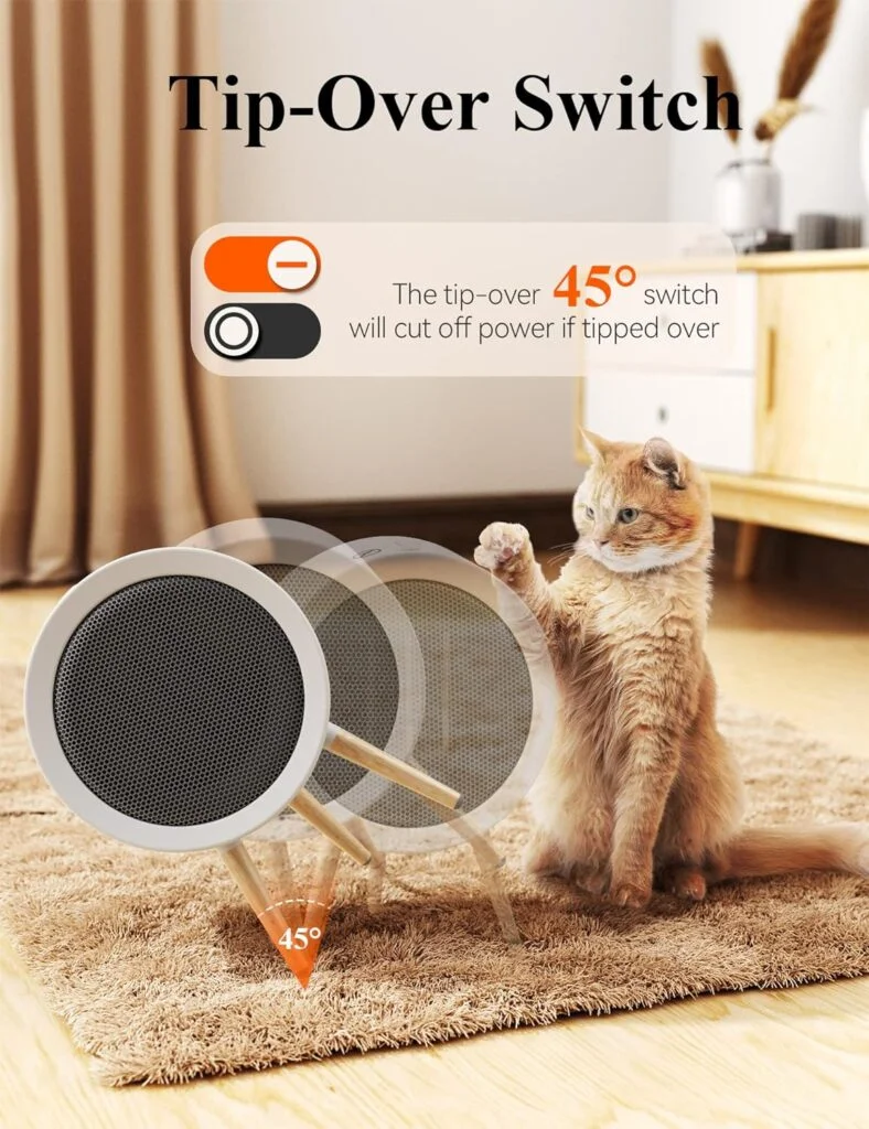 GAIATOP Space Heater, 1000W Energy Efficient Space Heater for Indoor Use, 3 Mode PTC Fast Heating Ceramic Electric Heater, Overheating 45°Tip-Over Protection Portable Heater for Office Home White GAIATOP Space Heater, 1000W Energy Efficient Space Heater for Indoor Use, 3 Mode PTC Fast Heating Ceramic Electric Heater, Overheating 45°Tip-Over Protection Portable Heater for Office Home White