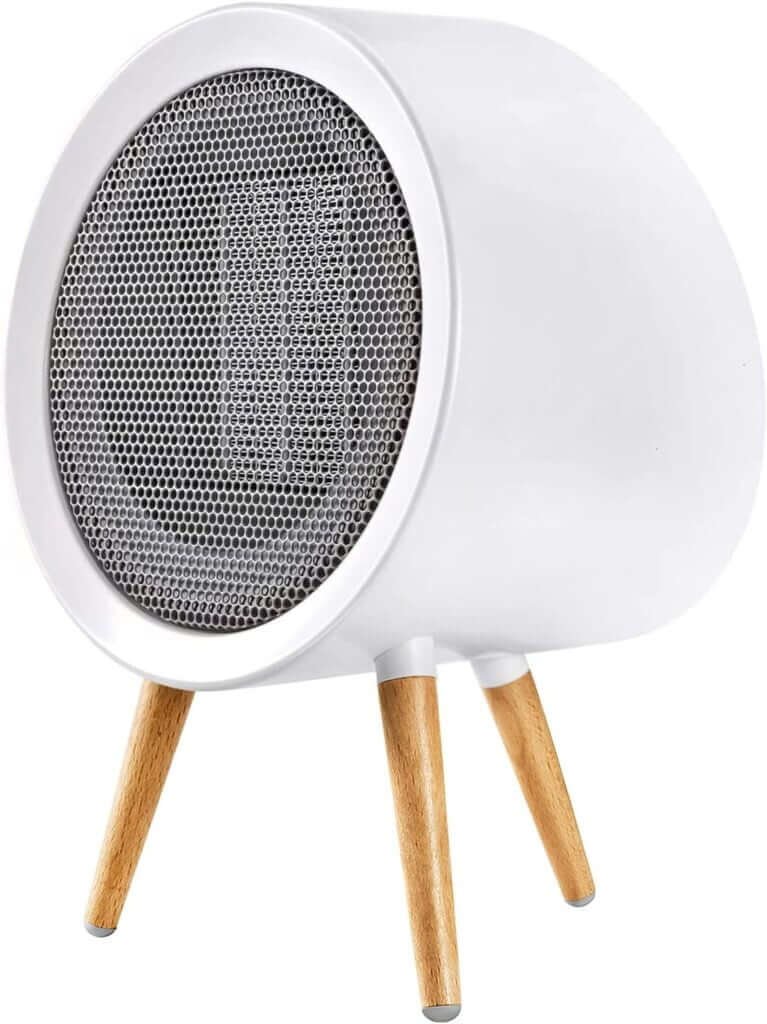 GAIATOP Space Heater, 1000W Energy Efficient Space Heater for Indoor Use, 3 Mode PTC Fast Heating Ceramic Electric Heater, Overheating  45°Tip-Over Protection Portable Heater for Office Home White